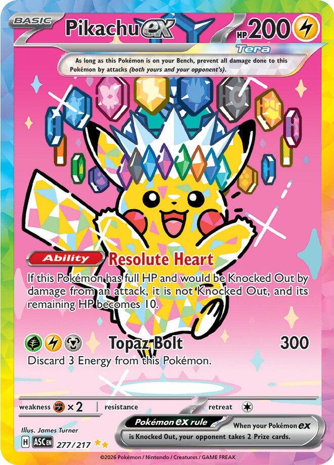 Pokémon TCG: Pikachu ex #277 – Tekli Kart (İngilizce)
